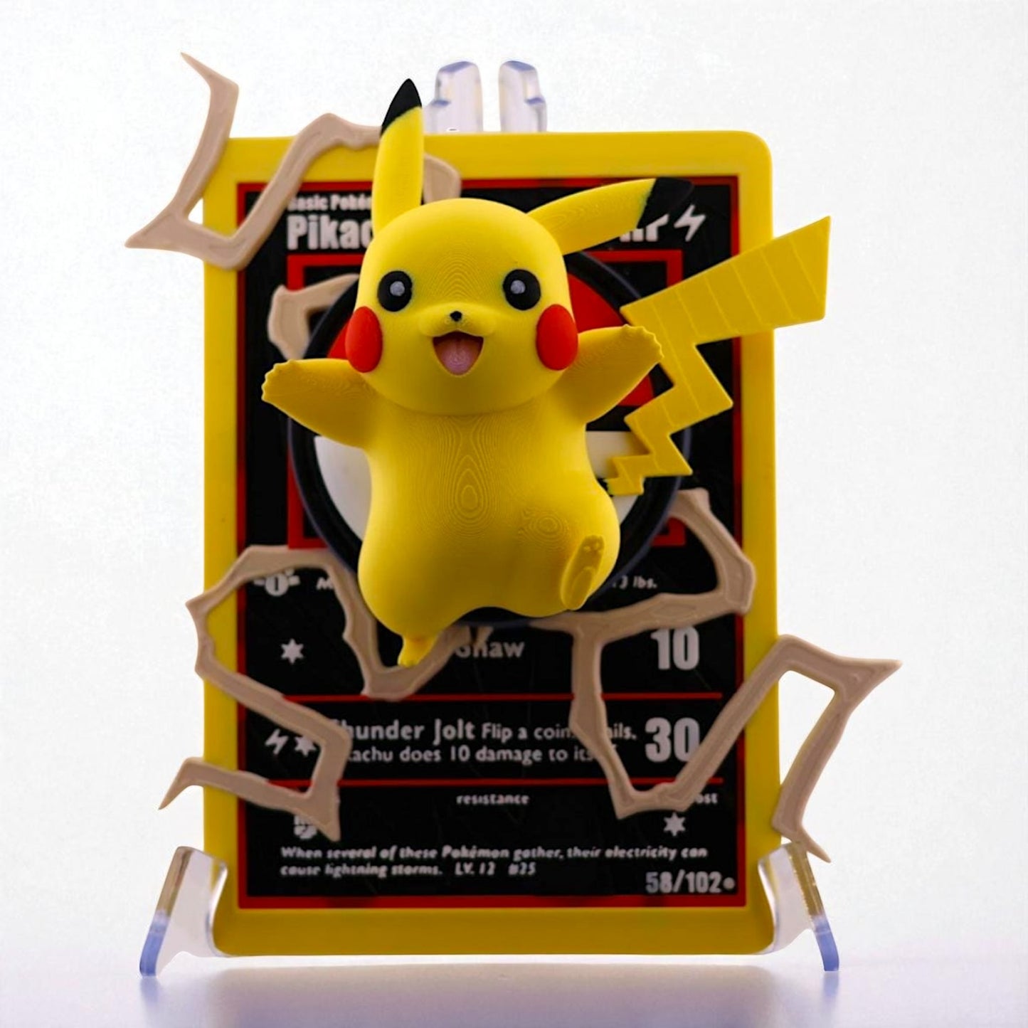 Pikachu - 3D prentað Pokémon Spil