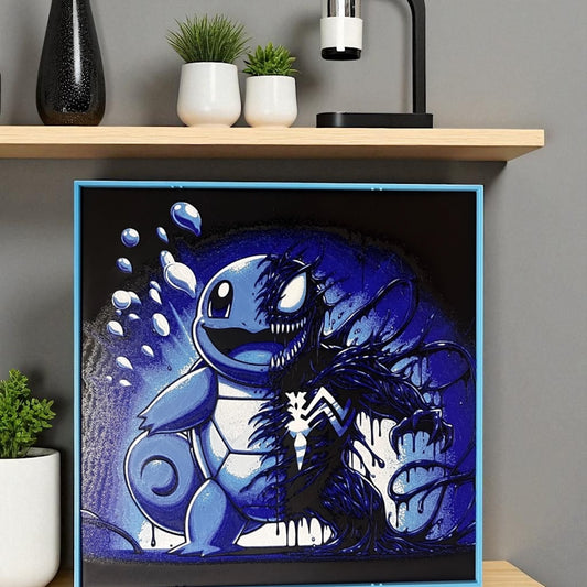 Venom Squirtle - 3D listaverk