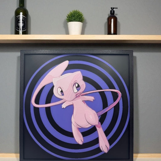 Mew Pókemon - 3D listaverk