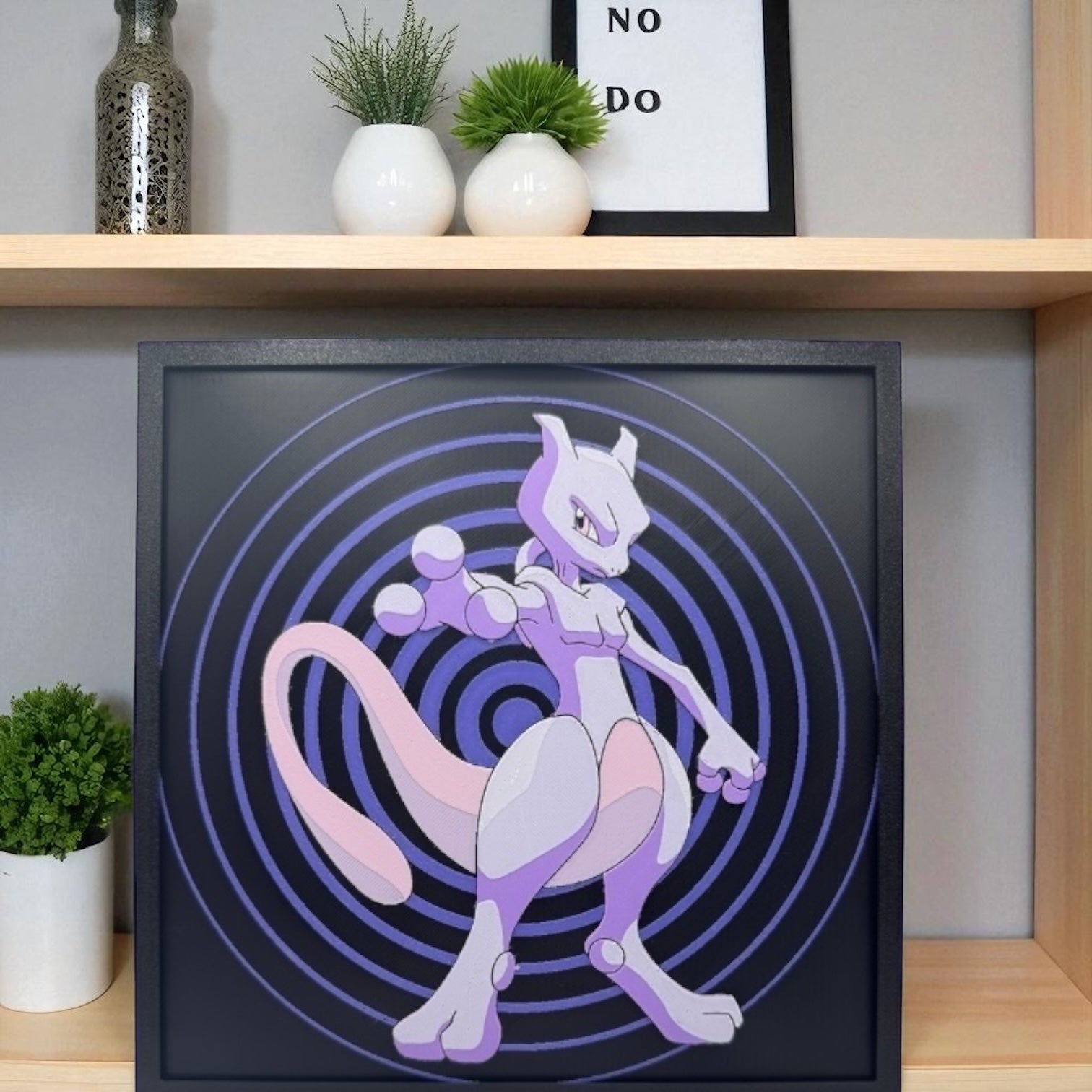 MewTwo Pókemon - 3D listaverk