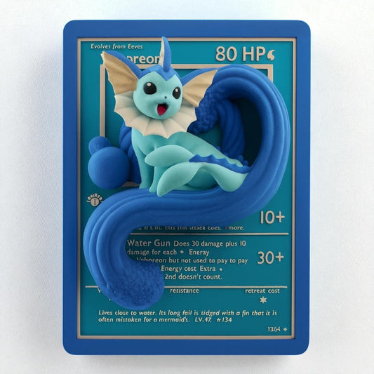 Vaperon - 3D prentað Pokémon Spil