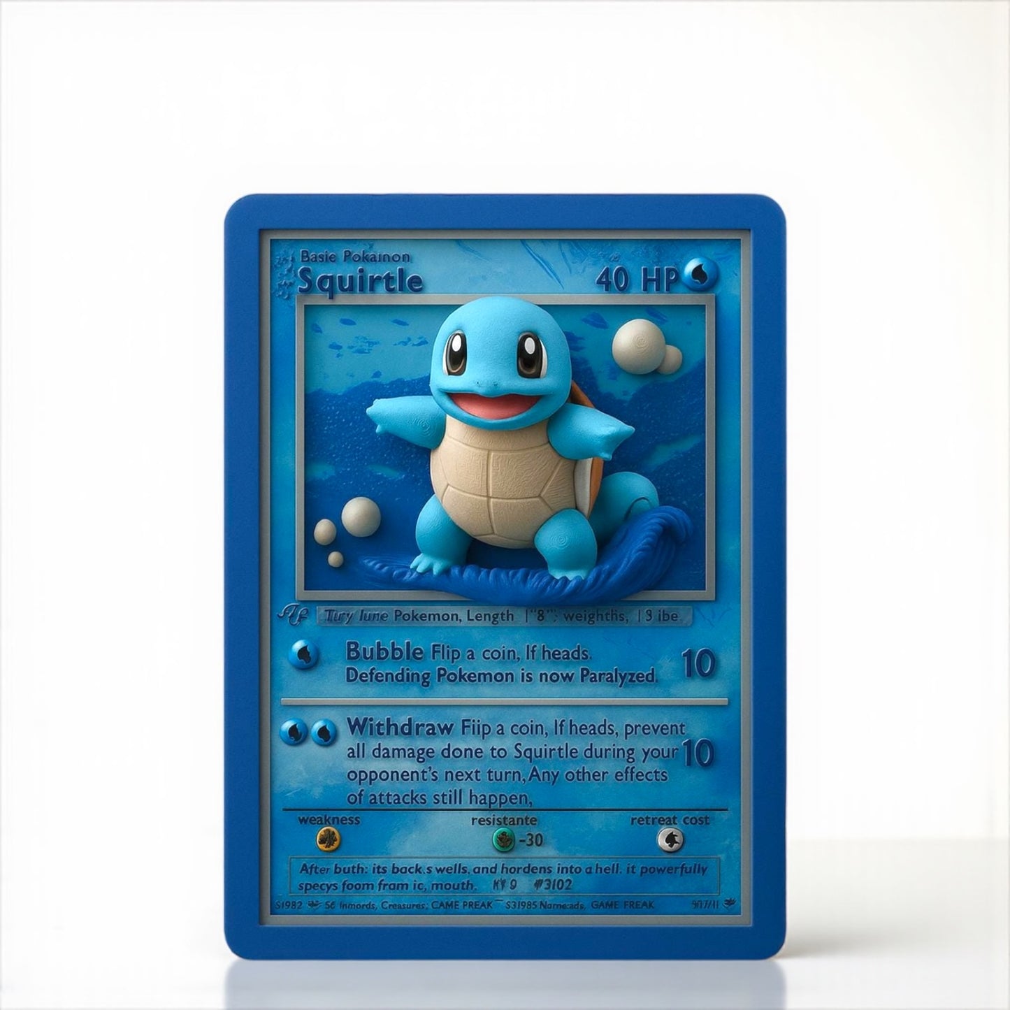 Squirtle - 3D prentað Pokémon Spil