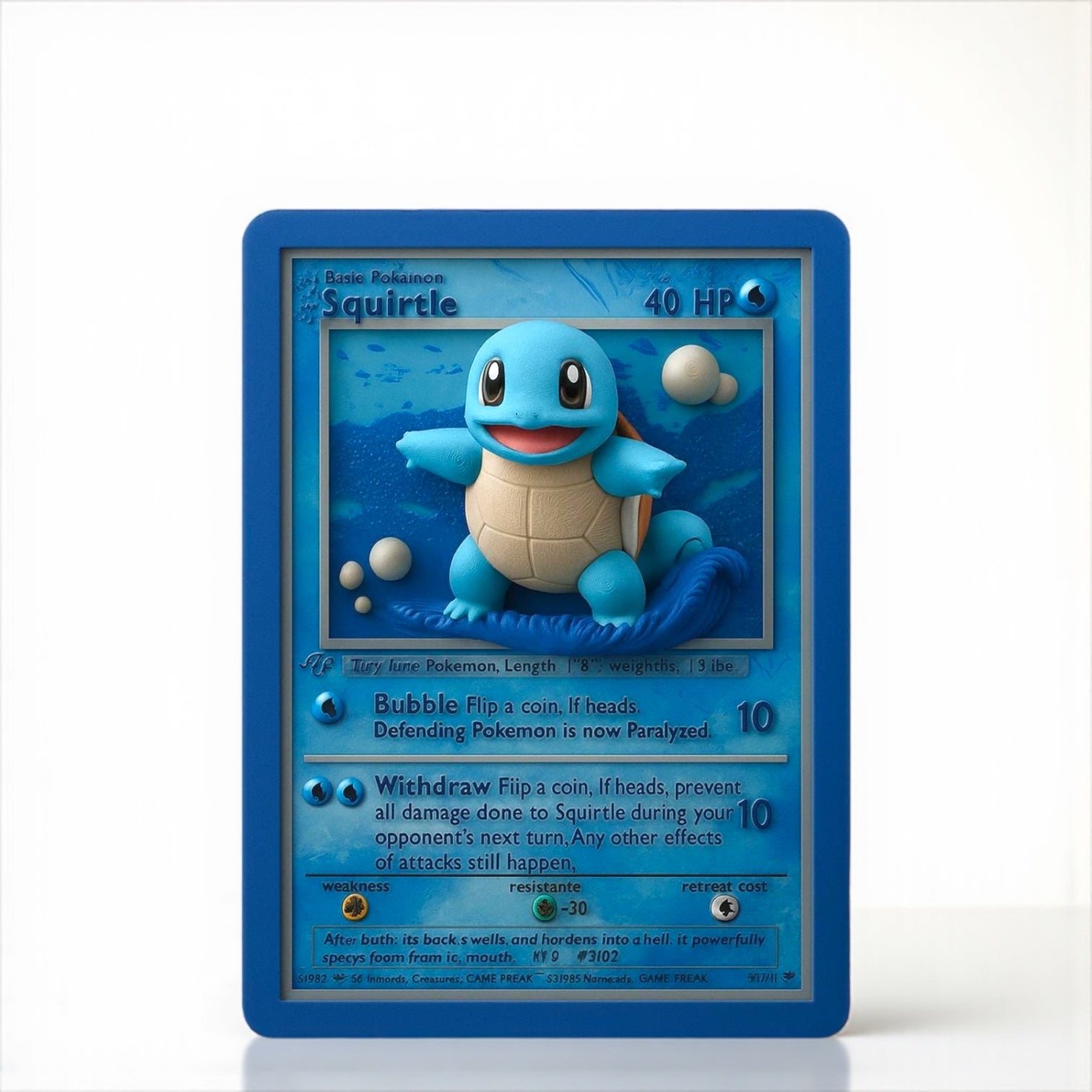 Squirtle - 3D prentað Pokémon Spil