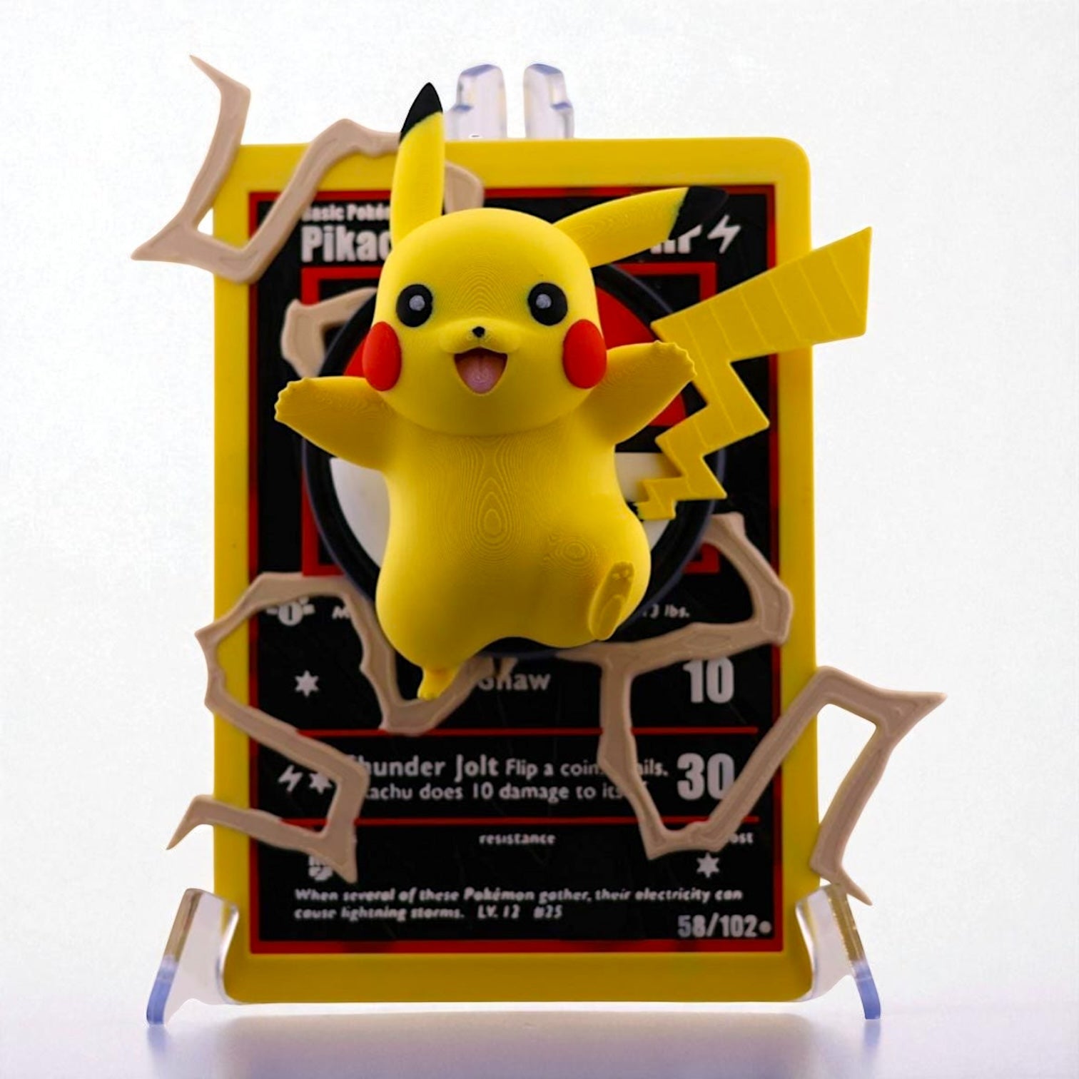 Pikachu - 3D prentað Pokémon Spil